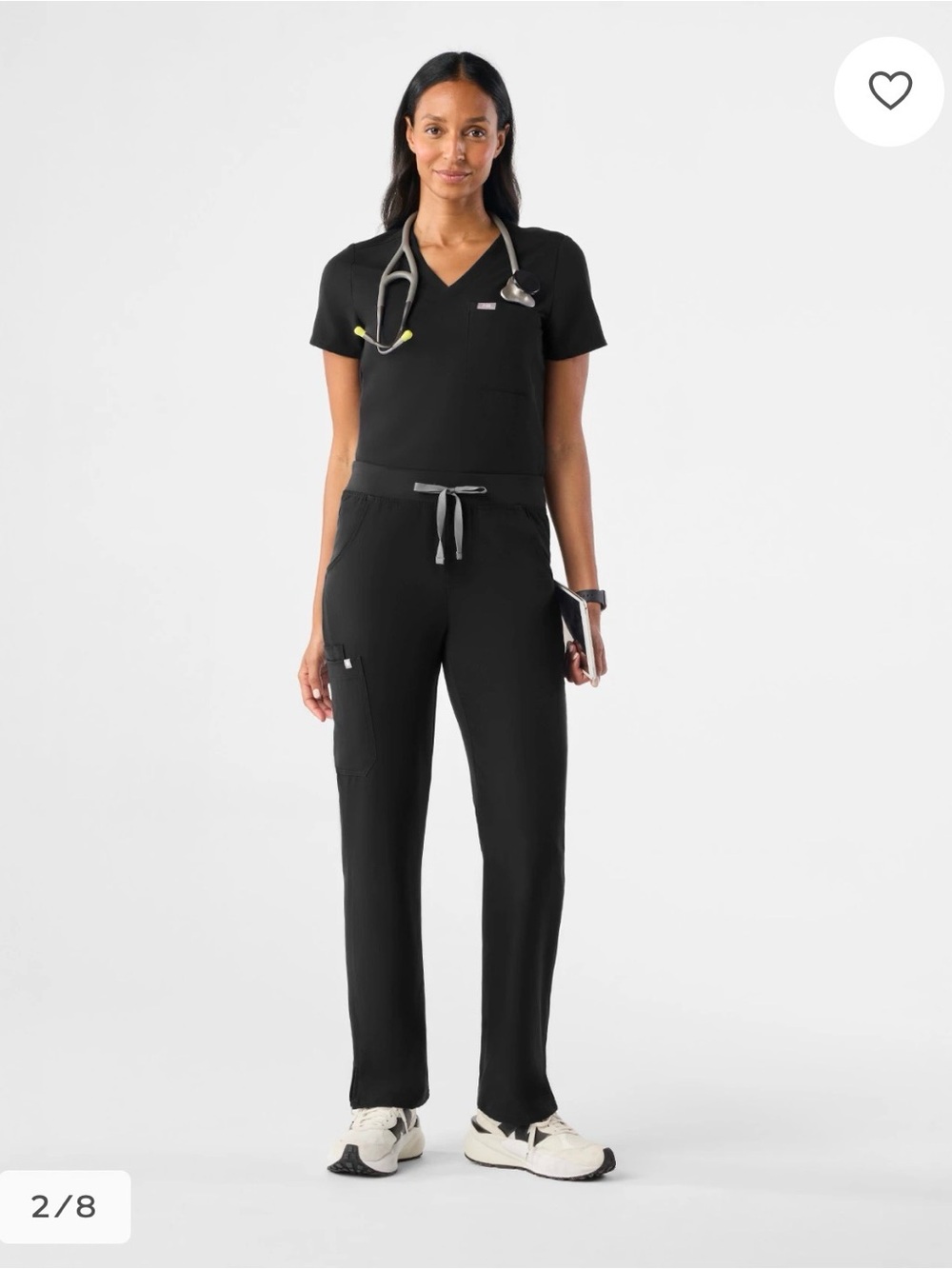 Figs Kade Cargo Scrub Pants Black Size XL Petite
